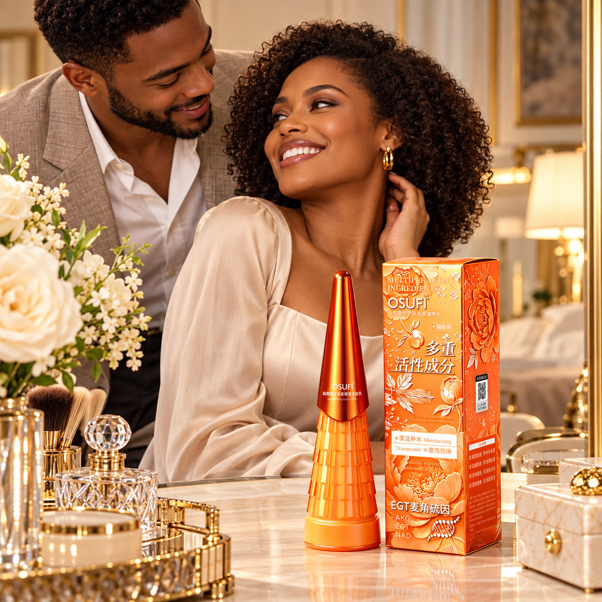 OSUFI Multiple Active Ingredients Lotion — adult couple; illustrative lifestyle scene