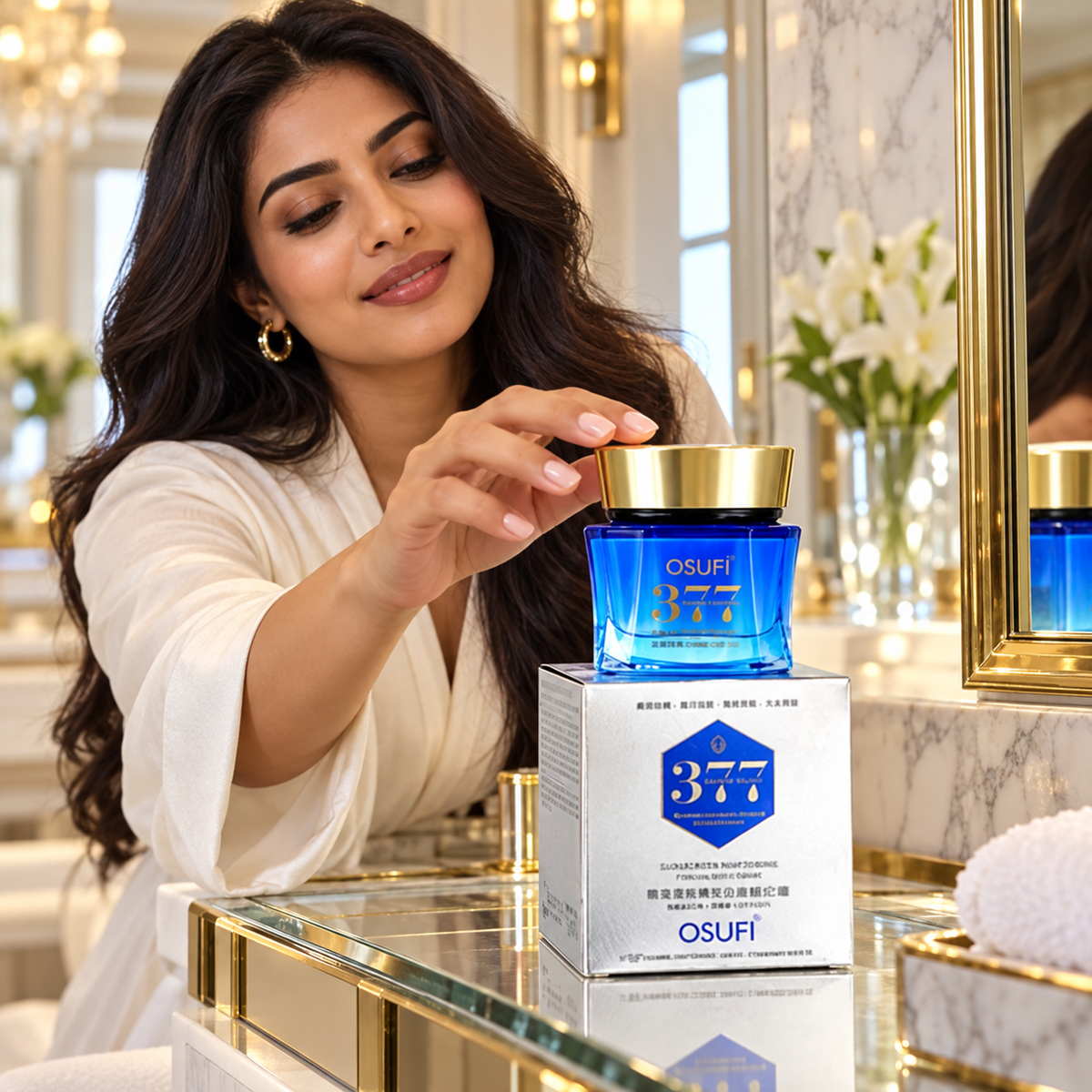OSUFI 377 Facial Cream — bathroom mirror shelf
