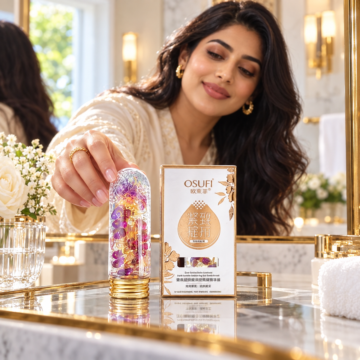 OSUFI Pro-Xylane Facial Essence Oil — bathroom mirror shelf