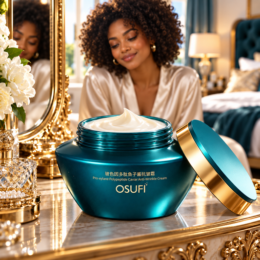 OSUFI Pro-Xylane Polypeptide Caviar Anti-Wrinkle Cream — refined luxury product portrait