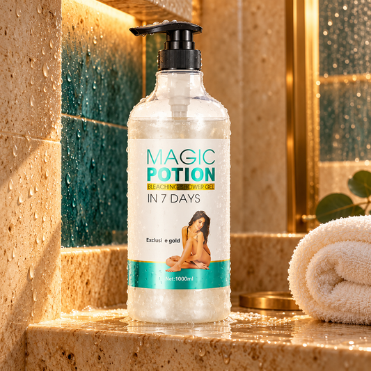 Magic Potion Exclusive Gold Shower Gel, 1,000 ml, in a spa setting