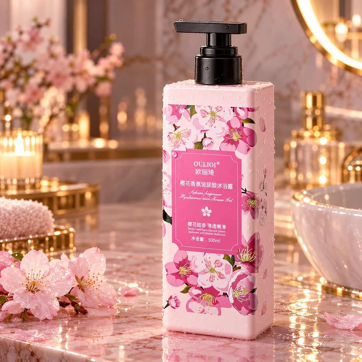 OULIQI 500 ml fragrance shower gel — Sakura product detail