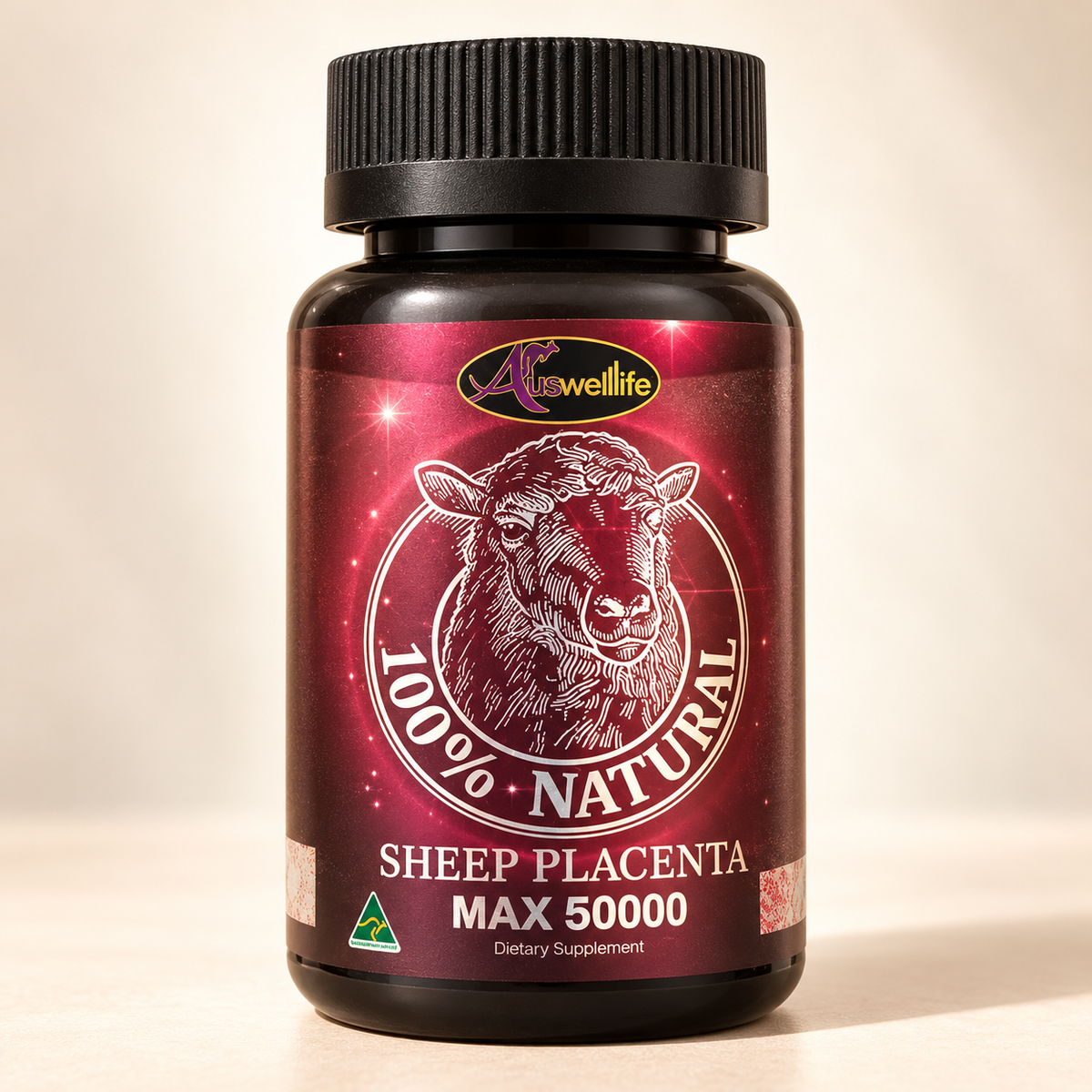 Auswelllife Sheep Placenta Max 50000 — cleaned product photograph