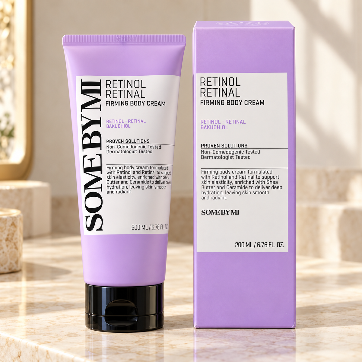 SOME BY MI Retinol Retinal Firming Body Cream, one 200 ml tube with its matching box and visible labels.