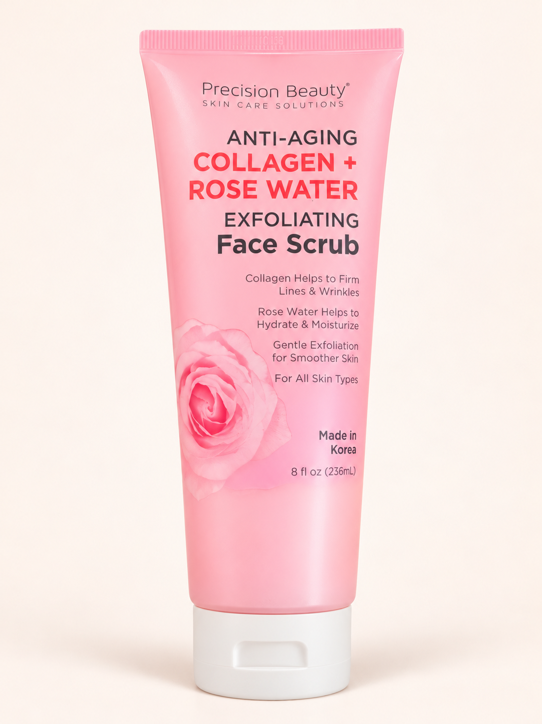 Precision Beauty Collagen and Rose Water Face Scrub 236 mL