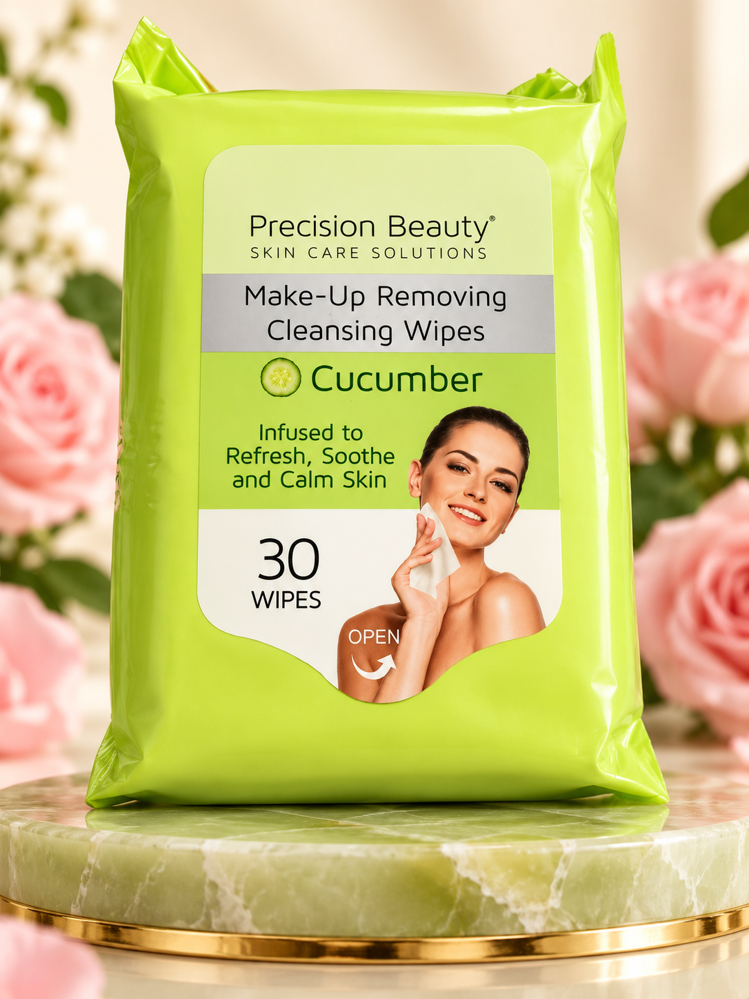 Precision Beauty Cucumber Make-Up Removing Cleansing Wipes30 — product close-up