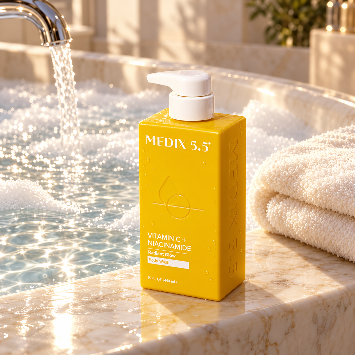 Medix 5.5 Vitamin C + Niacinamide Body Wash — 15 fl oz — premium product photograph