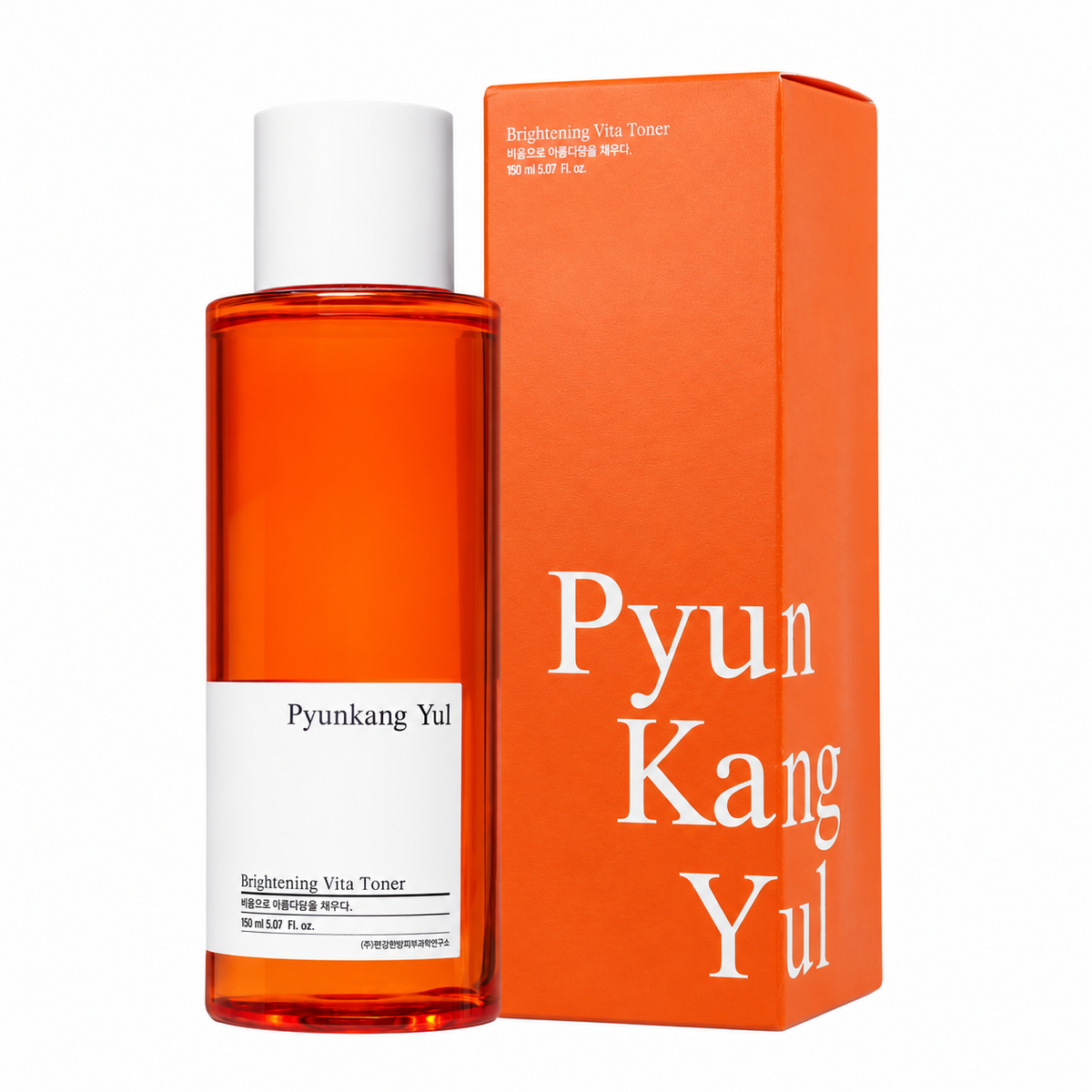 Pyunkang Yul Brightening Vita Toner 150 ml with white cap and orange carton