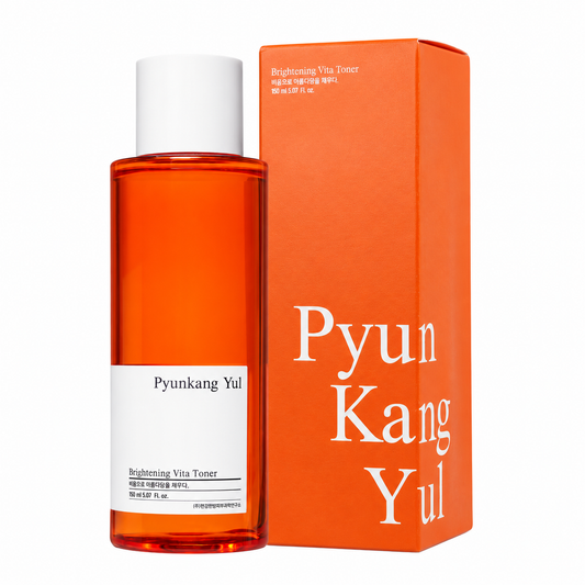 Pyunkang Yul Brightening Vita Toner 150 ml with white cap and orange carton