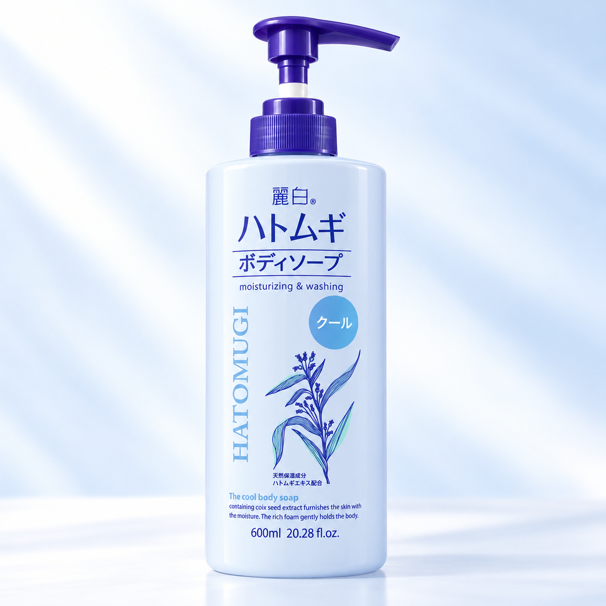 REIHAKU HATOMUGI Cool Body Soap 600 mL front hero
