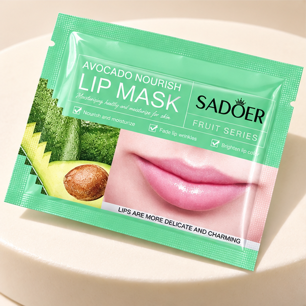 SADOER Avocado lip masks — single packet detail