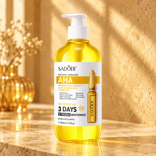 SADOER AHA Body Serum — 500 ml — actual packaging
