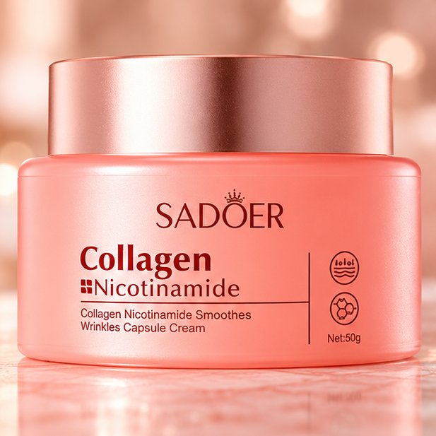 SADOER Collagen Nicotinamide Capsule Cream — 50 g — front package close-up