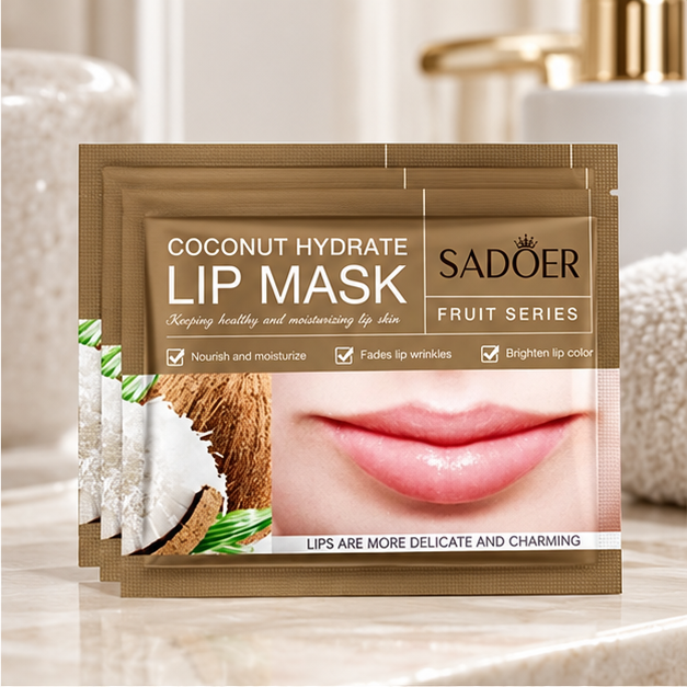 SADOER Coconut lip masks — single packet detail