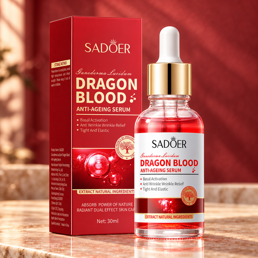 SADOER Ganoderma Lucidum Dragon Blood Anti-Ageing Serum — 30 ml — package and product