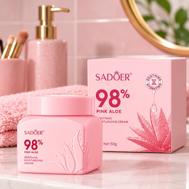 SADOER Pink Aloe Soothing Moisturizing Cream — 50 g — product view 2