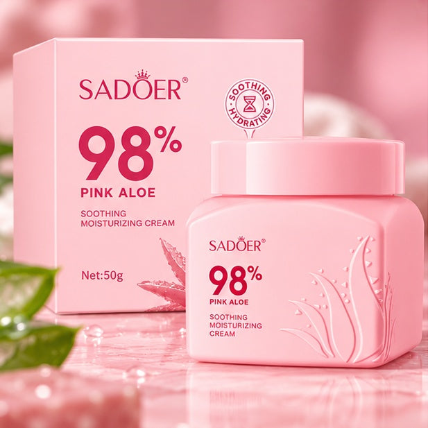SADOER Pink Aloe Soothing Moisturizing Cream — 50 g — product view 3
