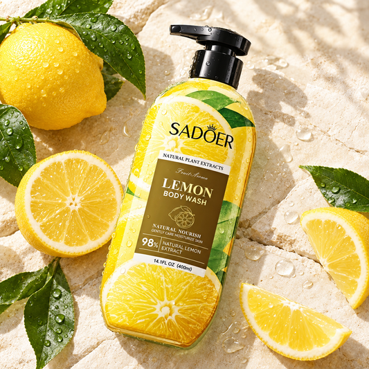 SADOER Lemon Body Wash with fresh lemons