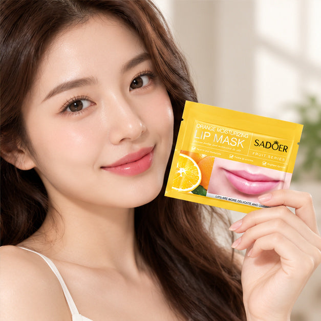 SADOER Orange lip mask — single packet with model
