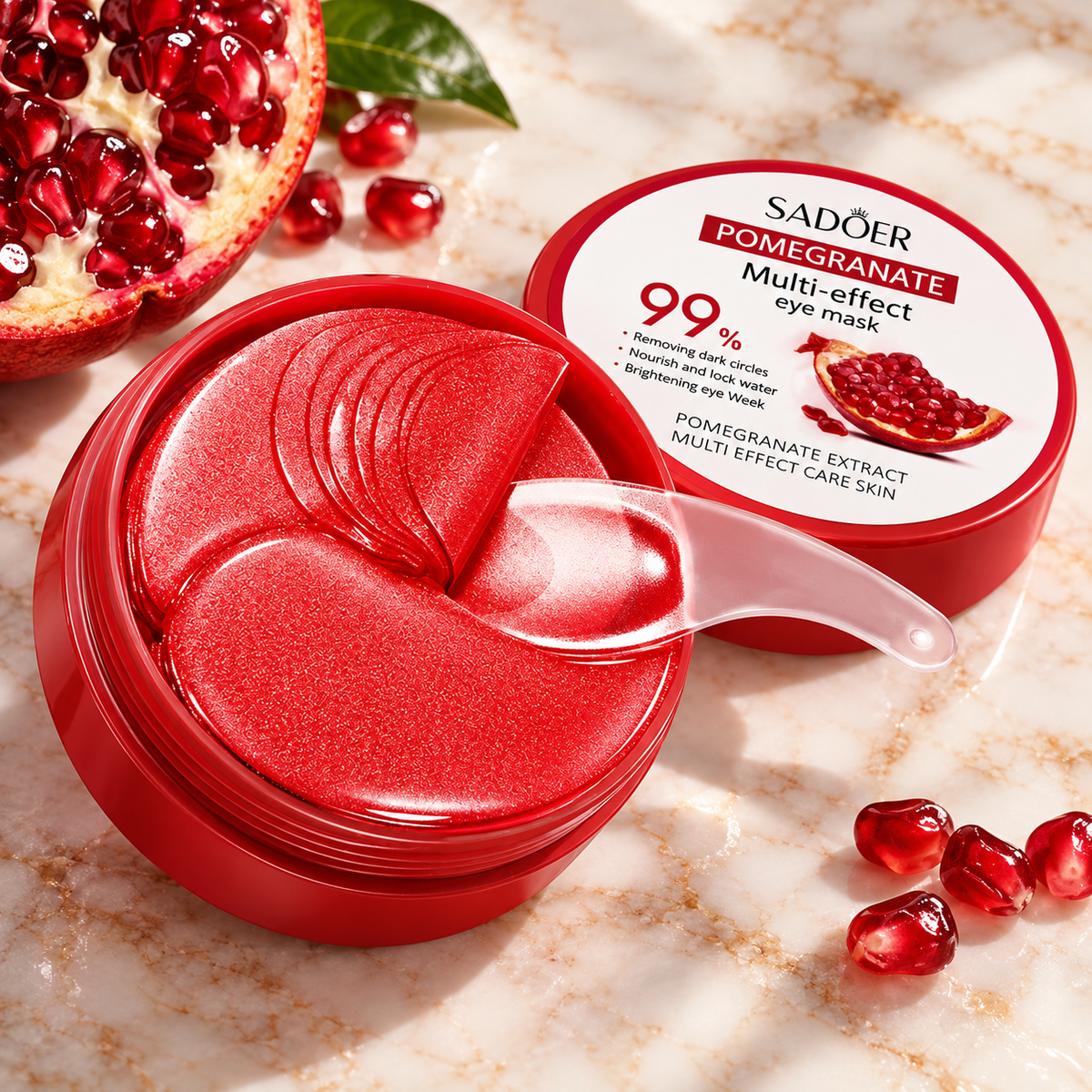 SADOER Pomegranate Eye Patches — product still life
