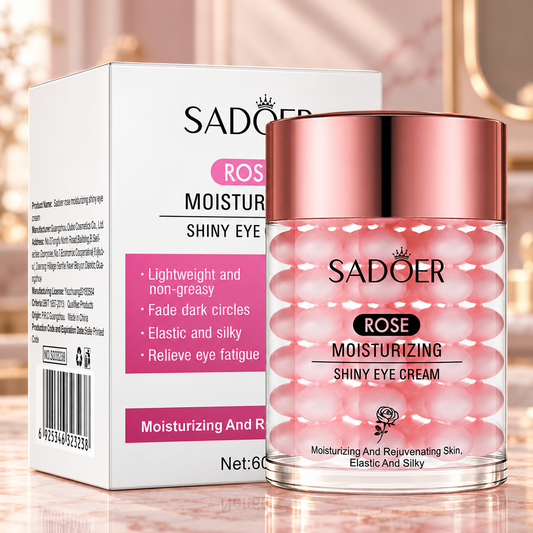 SADOER Rose Moisturizing Shiny Eye Cream — 60 g — matching jar and carton