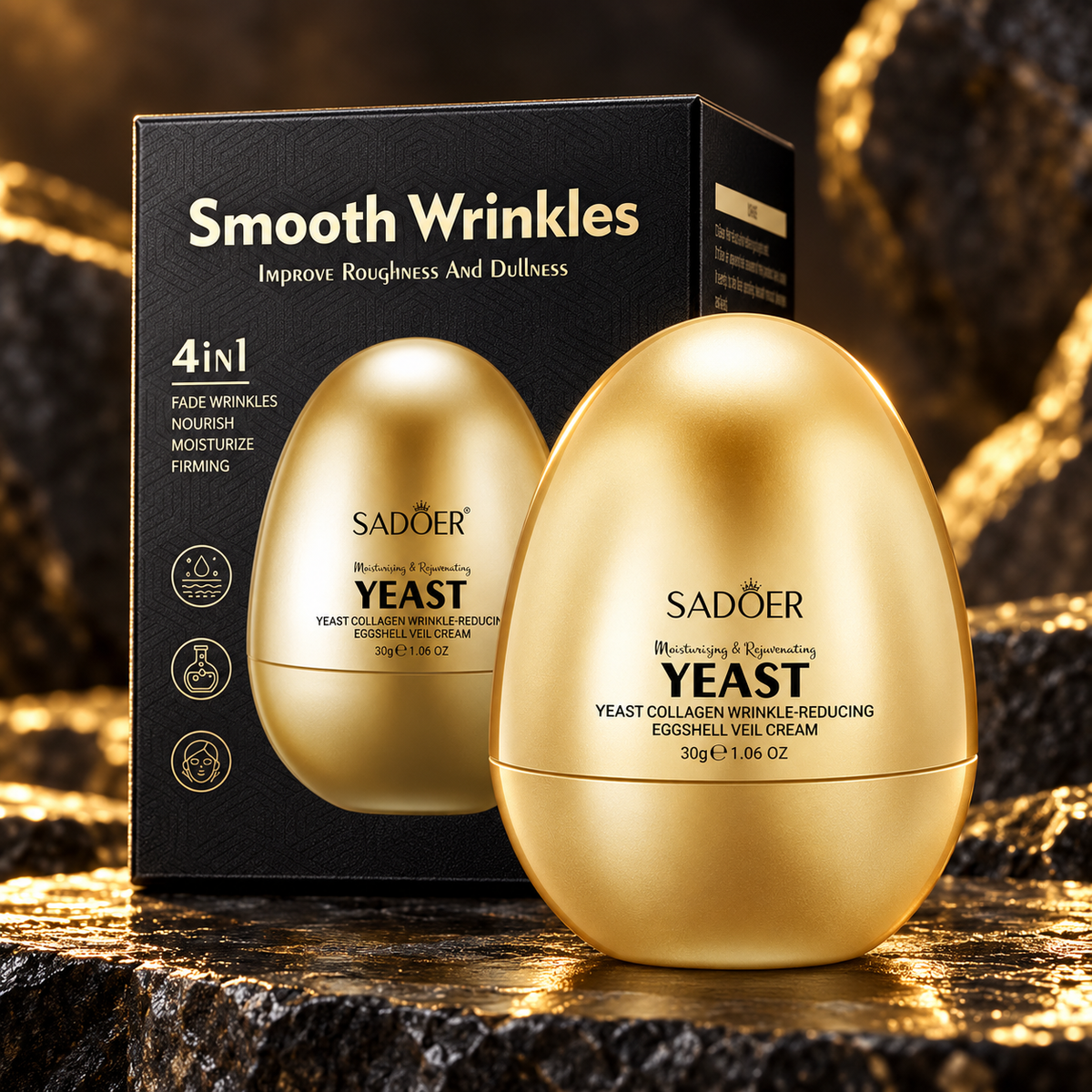 SADOER Yeast Collagen Eggshell Veil Cream 30 g still life