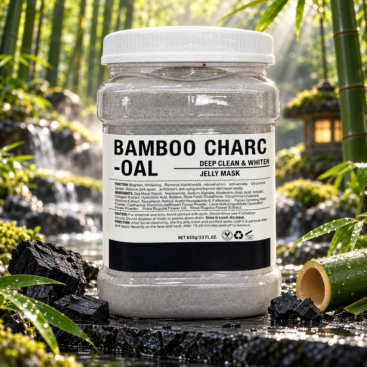 Bamboo Charcoal Jelly Mask - 650 g in a formula-inspired luxury spa setting