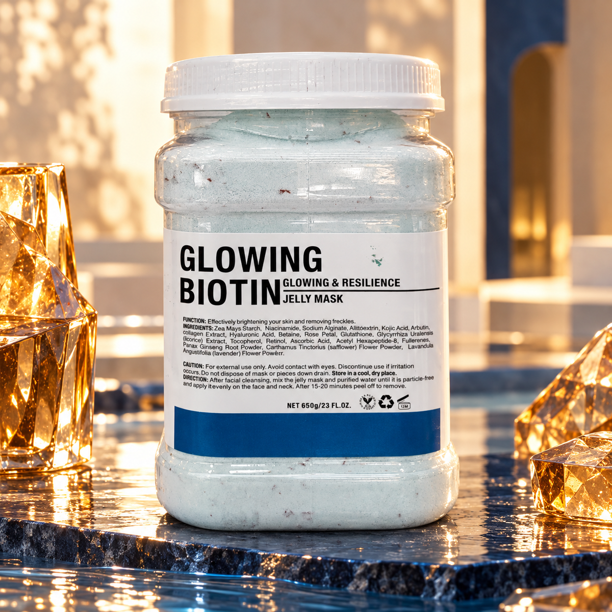 Biotin Jelly Mask - 650 g, formula-inspired editorial setting
