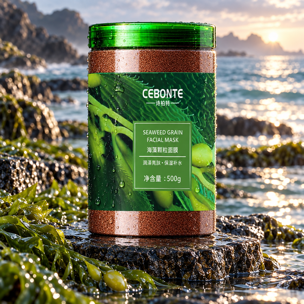 CEBONTE Seaweed Grain Facial Mask - 500 g in a formula-inspired luxury spa setting