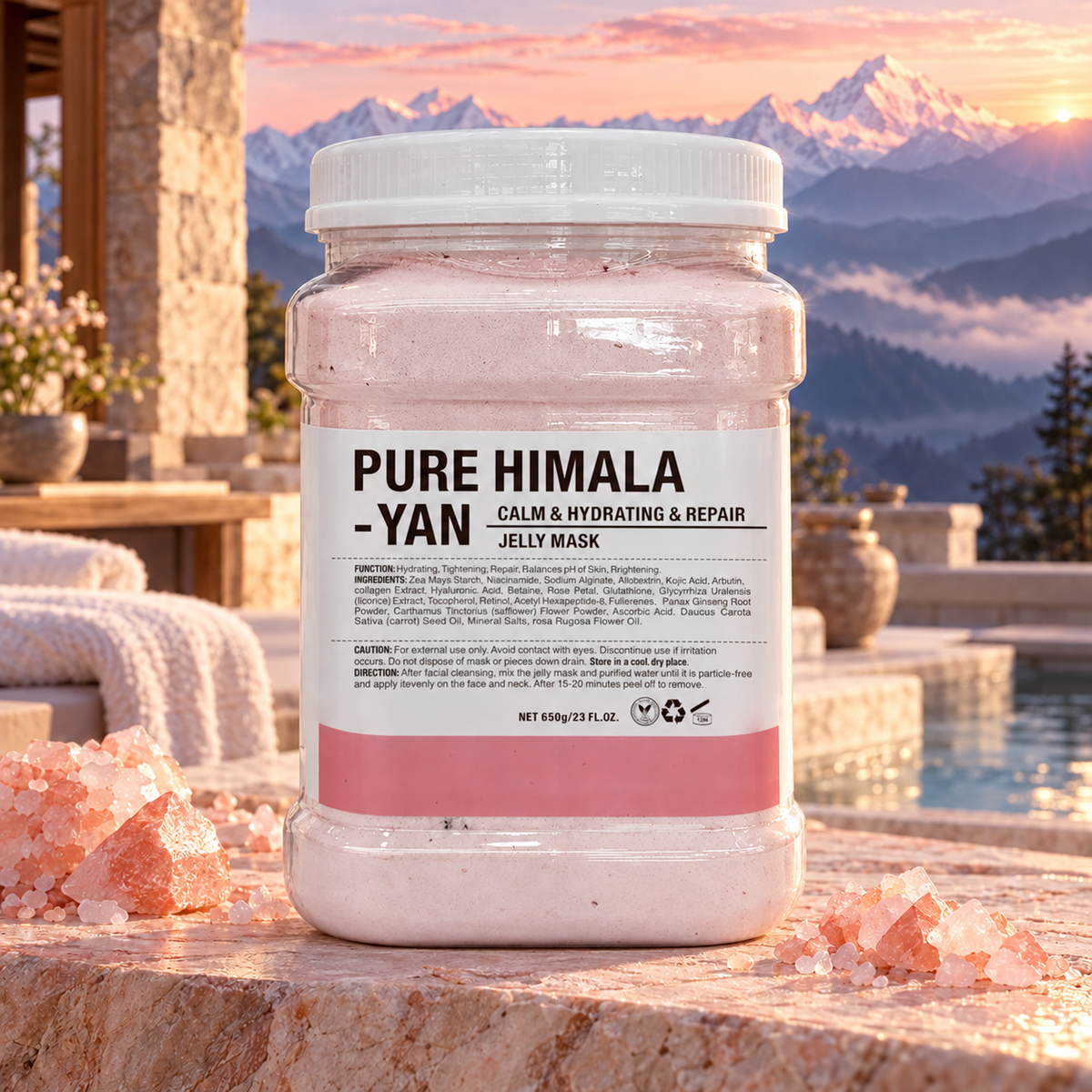 Himalayan Jelly Mask - 650 g, formula-inspired editorial setting