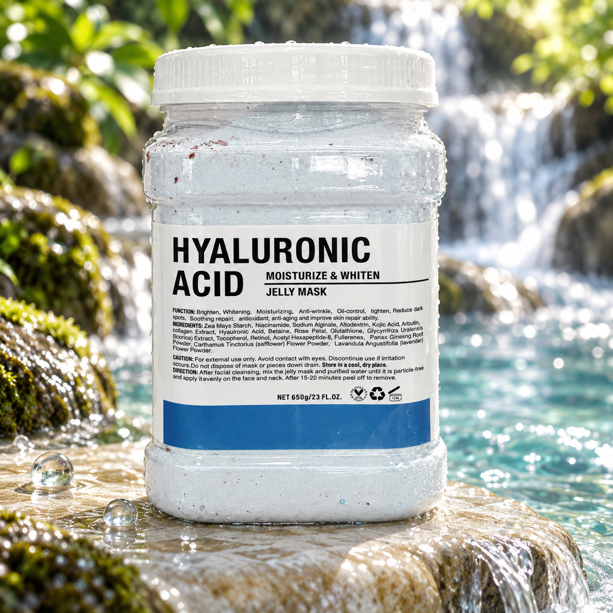 Hyaluronic Acid Jelly Mask - 650 g in a formula-inspired luxury spa setting