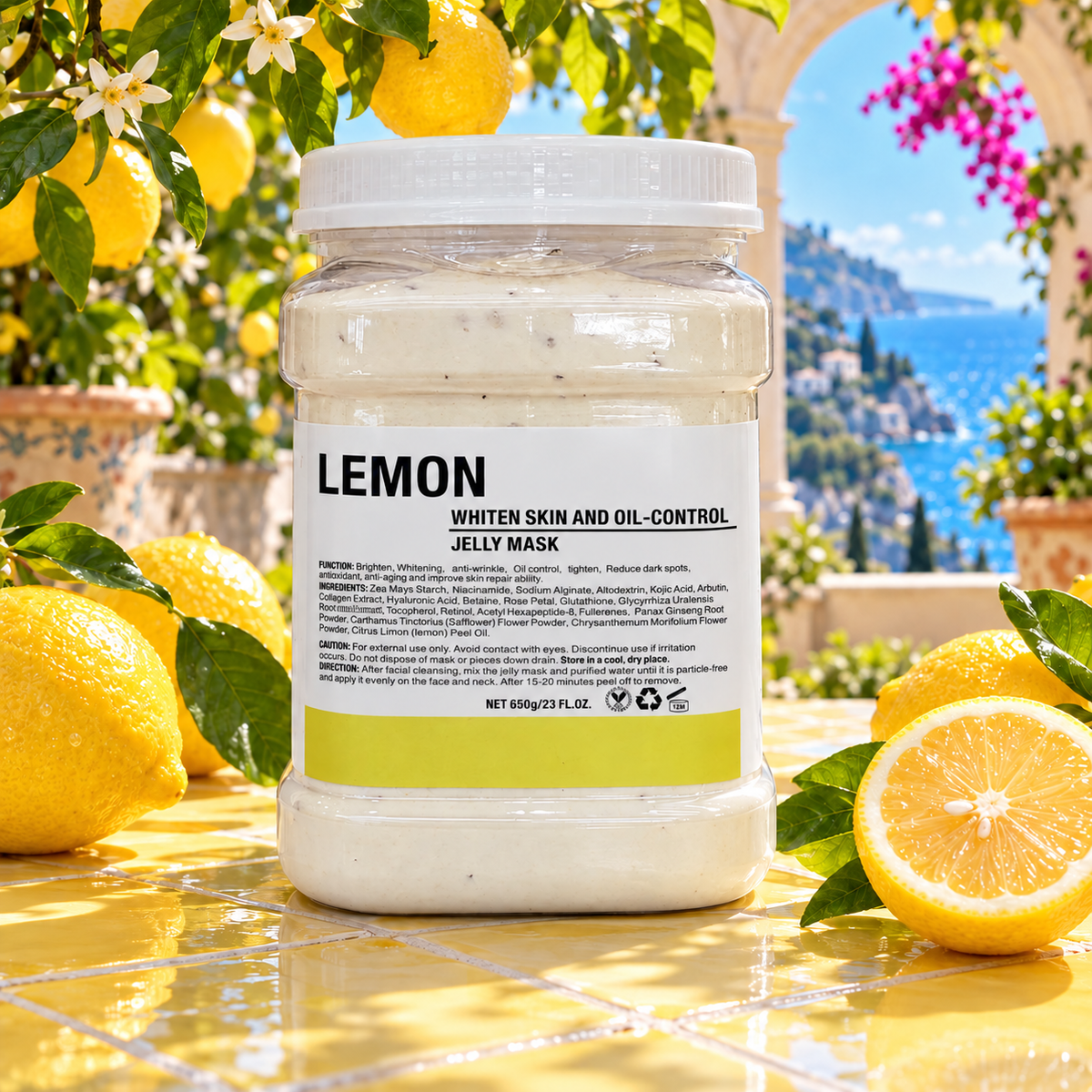 Lemon Jelly Mask - 650 g, formula-inspired editorial setting