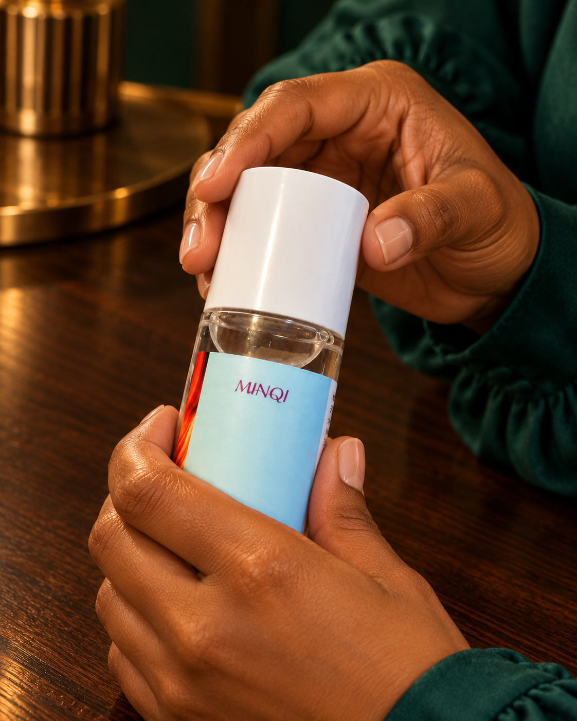 MINQI Niacinamide Brightening Toner 100 ml — closed cap and container detail