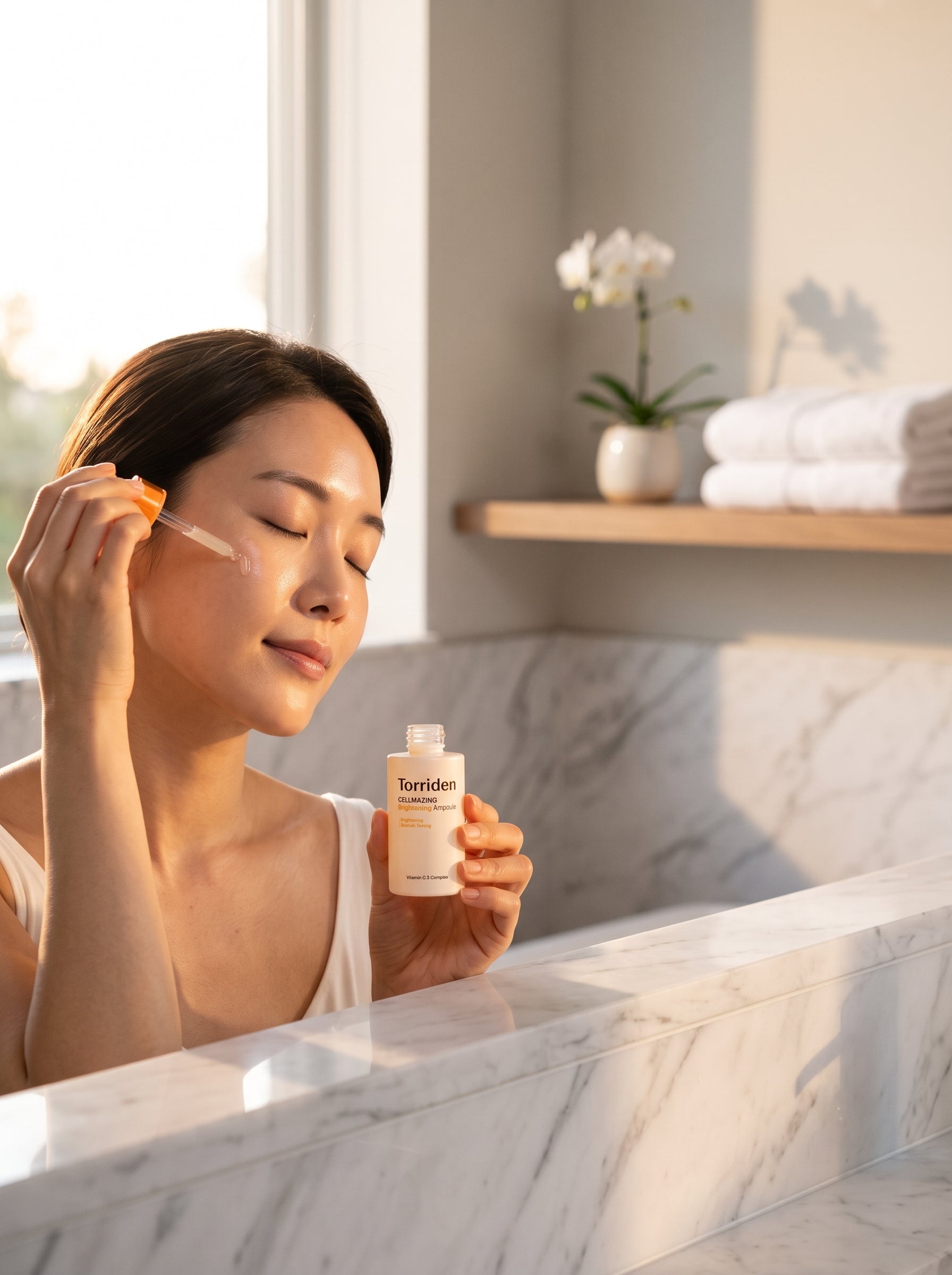 AI Studio Photo - TORRIDEN CELLMAZING VitaminC Brightening Ampoule – Radiance Boosting, Firming & Glow-Enhancing K-Beauty Face Serum