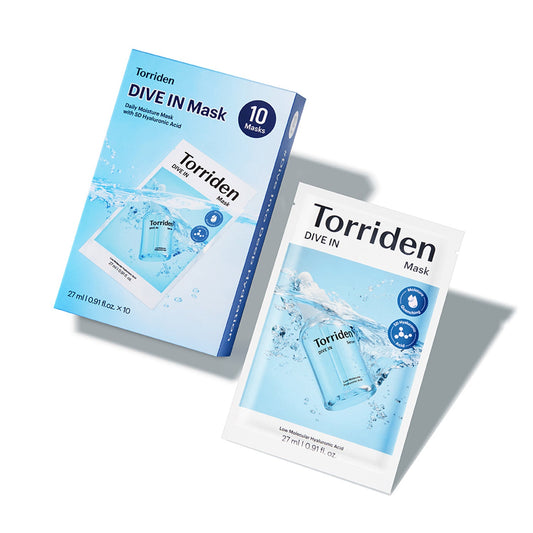 Torriden DIVE IN Mask, box of 10 sheets, official product photograph