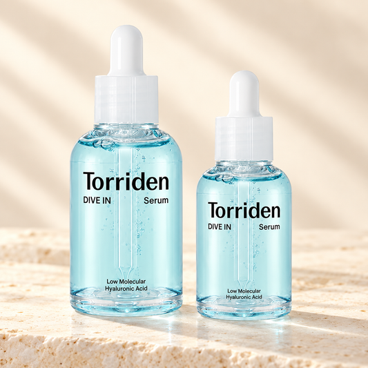 Torriden Dive-In Serum duo, original larger and smaller blue bottles