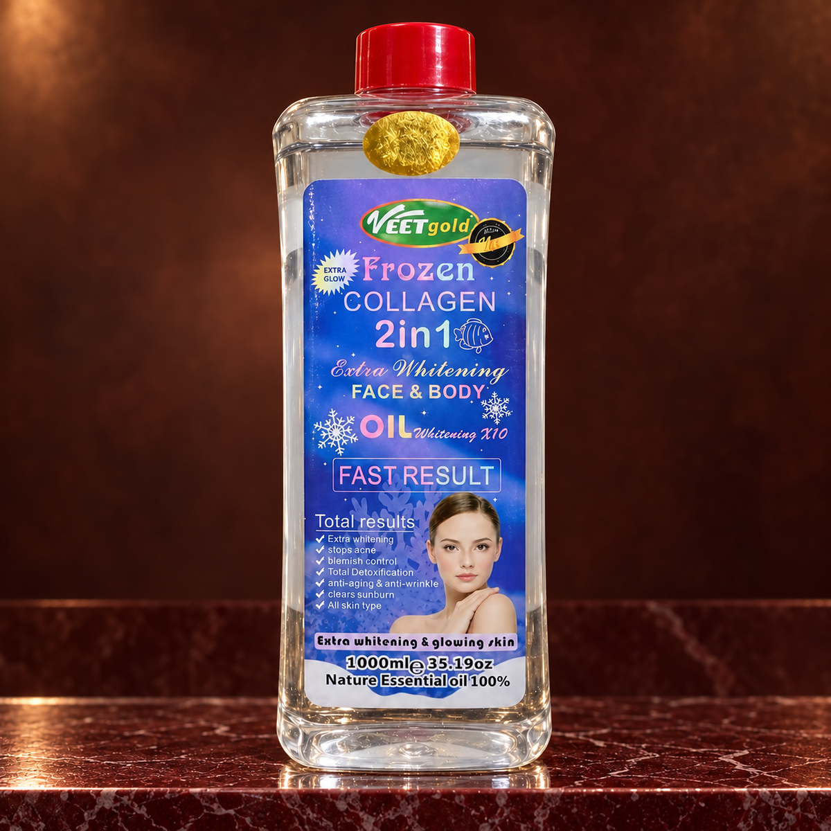 Veet Gold Frozen Collagen 2-in-1 Oil 1000 ml – detail original scene