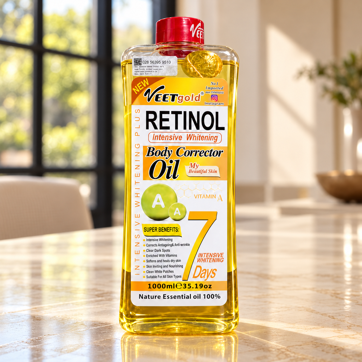 Veet Gold Retinol Oil 1000 ml – original home setting main image