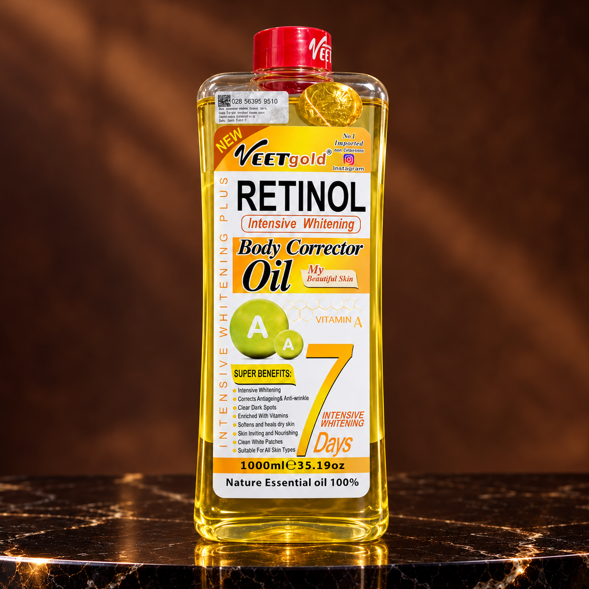 Veet Gold Retinol Oil 1000 ml – detail original product scene