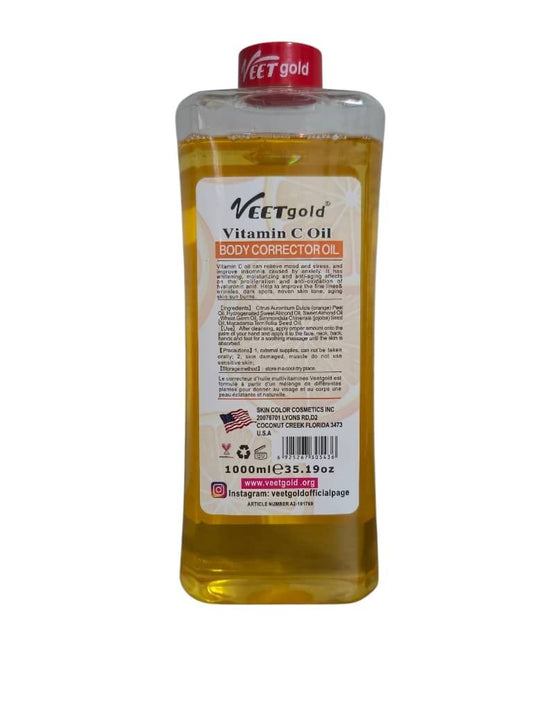 Veet Gold Vitamin C Oil 1000 ml bottle label