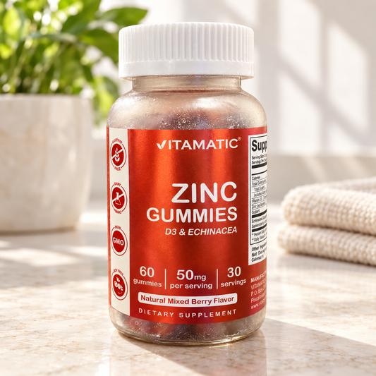 Vitamatic Zinc Gummies D3 and Echinacea 60-count product hero