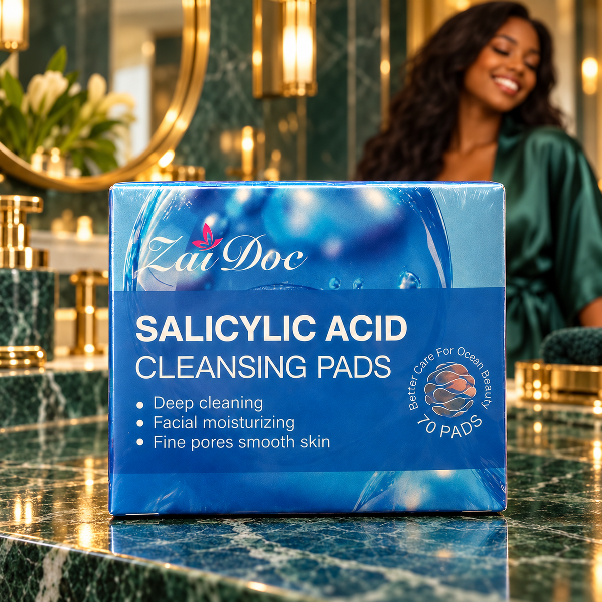 ZaiDoc Salicylic Acid Cleansing Pads — 70-count package detail