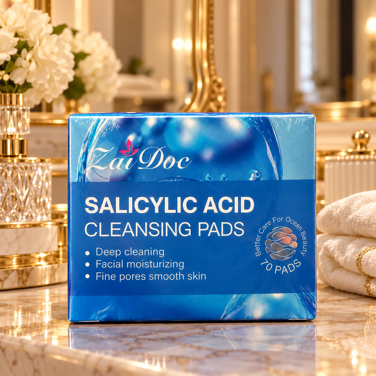 ZaiDoc Salicylic Acid Cleansing Pads — premium indoor still life