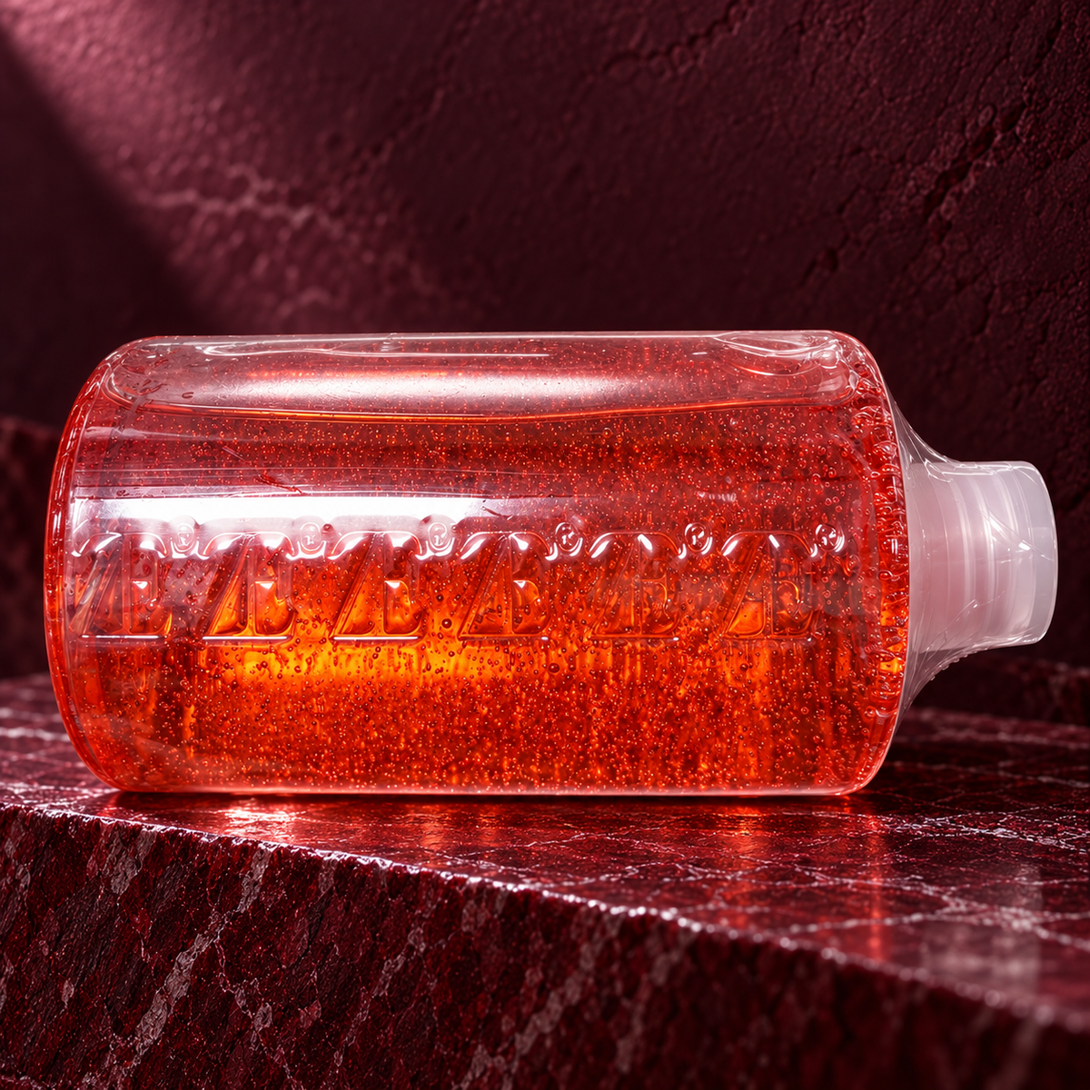 ZE Alpha Arbutin Body Solution 500 ml — clear bottle back with original embossed ZE monogram