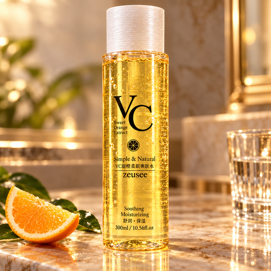 ZEUSEE Sweet Orange Extract toner 300 ml — product-first golden marble image